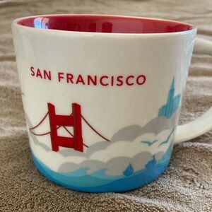 San Francisco Souvenir Mug - Red and Blue Design